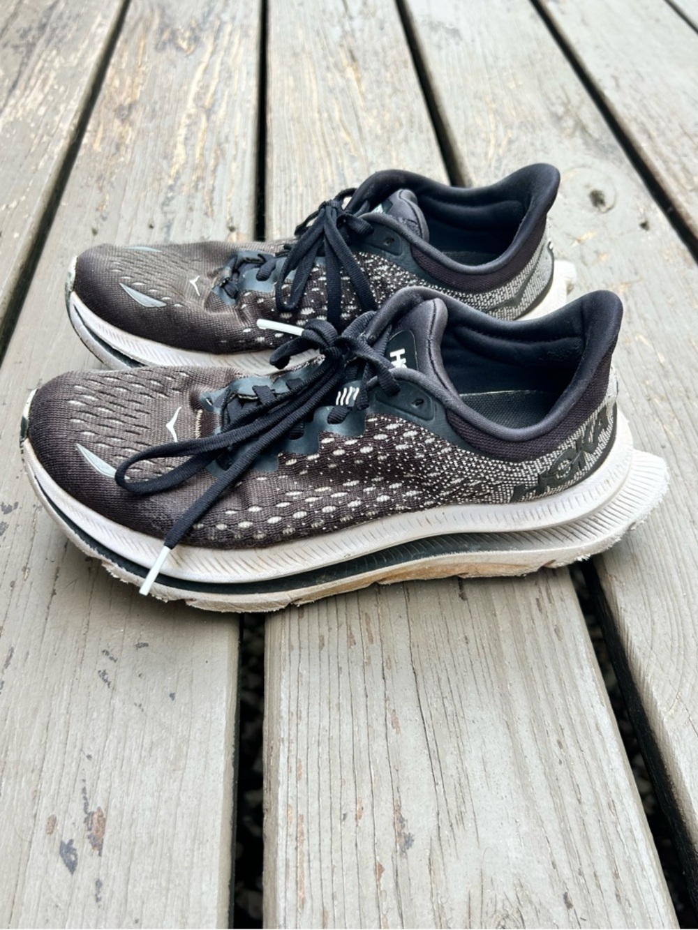 Hoka Kawana Black White Running Shoe | Women’s Size US 7 / EU 38.6 / UK 5.5